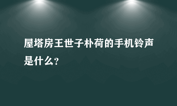 屋塔房王世子朴荷的手机铃声是什么？