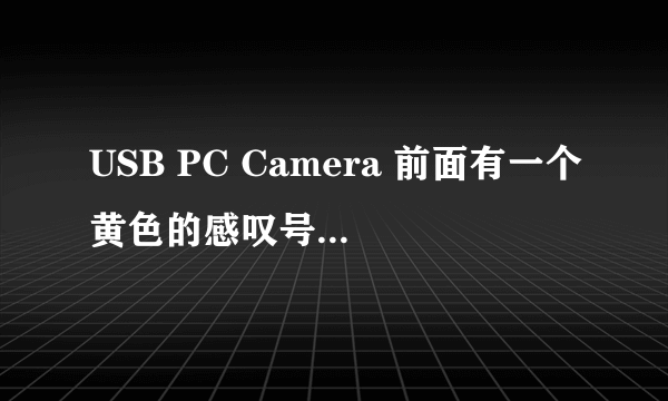 USB PC Camera 前面有一个黄色的感叹号，请问怎么消除这个感叹号，我是刚买不久的摄像头，魔逗S92.