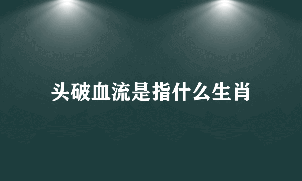 头破血流是指什么生肖