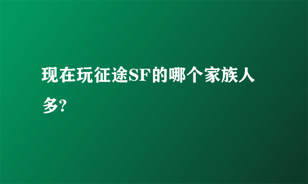 现在玩征途SF的哪个家族人多?