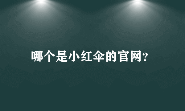 哪个是小红伞的官网？