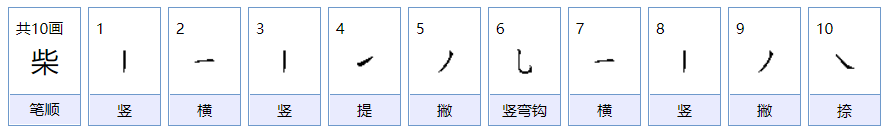 柴的部首是什么