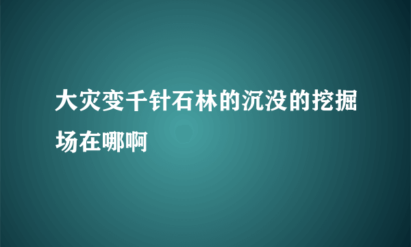 大灾变千针石林的沉没的挖掘场在哪啊