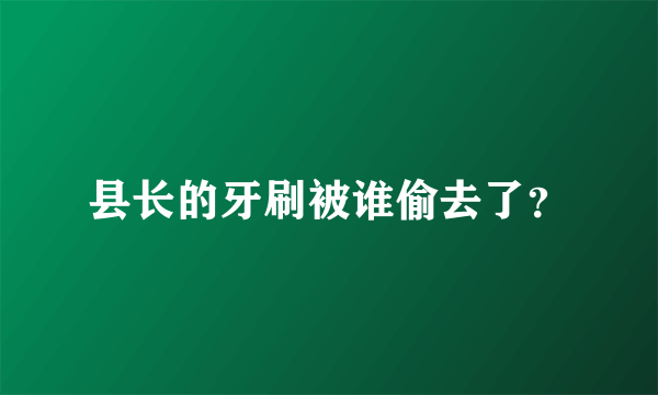 县长的牙刷被谁偷去了？