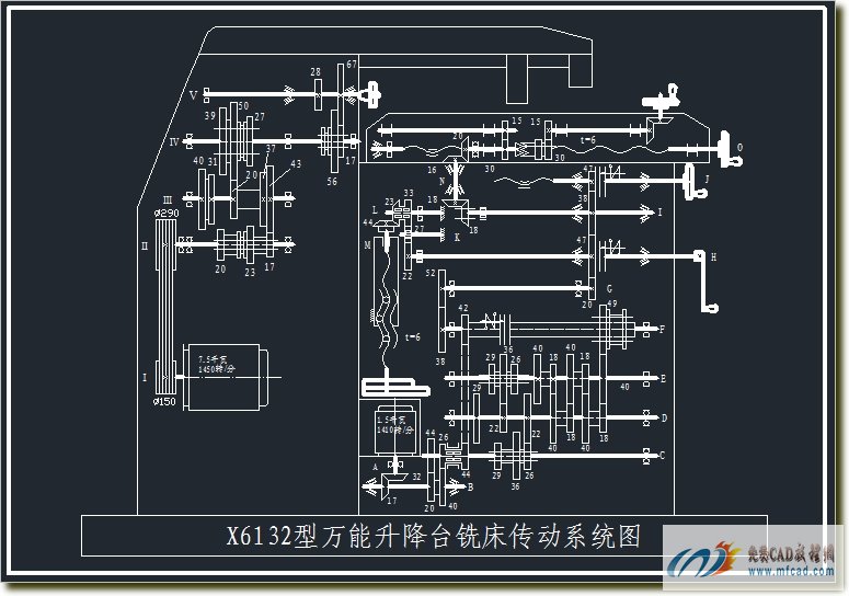 X6132万能铣床的X6132万能铣床主要构造