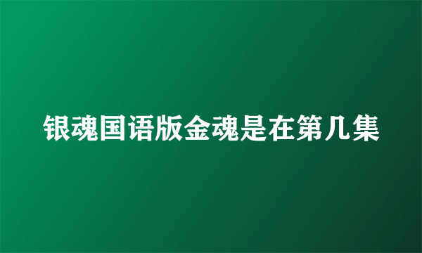 银魂国语版金魂是在第几集