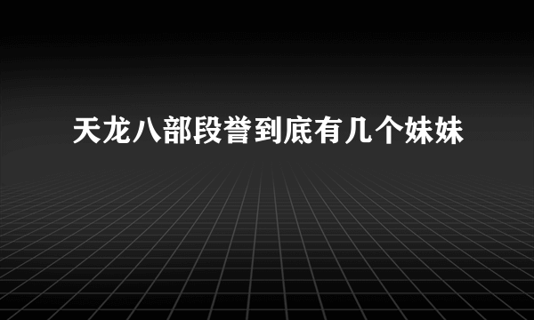 天龙八部段誉到底有几个妹妹