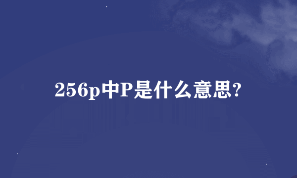 256p中P是什么意思?