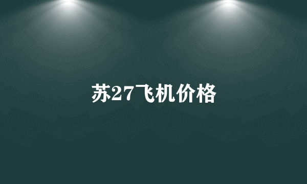 苏27飞机价格