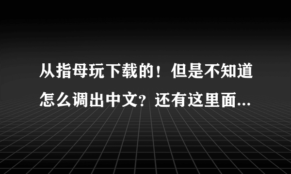 从指母玩下载的！但是不知道怎么调出中文？还有这里面可以变成奥特曼吗？