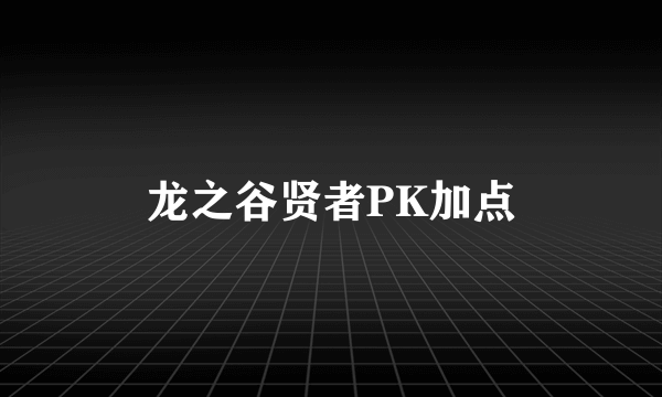 龙之谷贤者PK加点