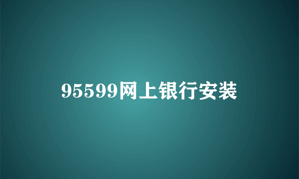 95599网上银行安装