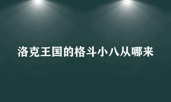 洛克王国的格斗小八从哪来