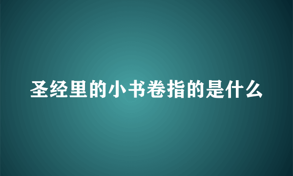 圣经里的小书卷指的是什么