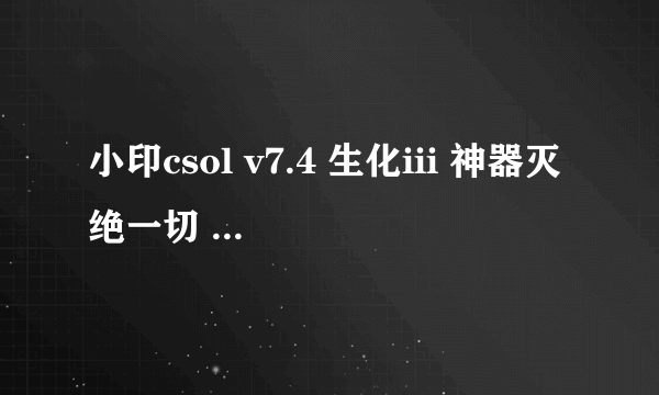 小印csol v7.4 生化iii 神器灭绝一切 ，就是开始要输5个序号， 那个序号是什么东西，怎么输才能进去。