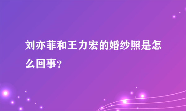 刘亦菲和王力宏的婚纱照是怎么回事？