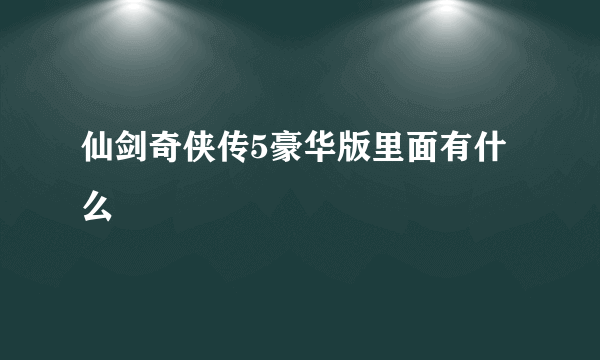 仙剑奇侠传5豪华版里面有什么