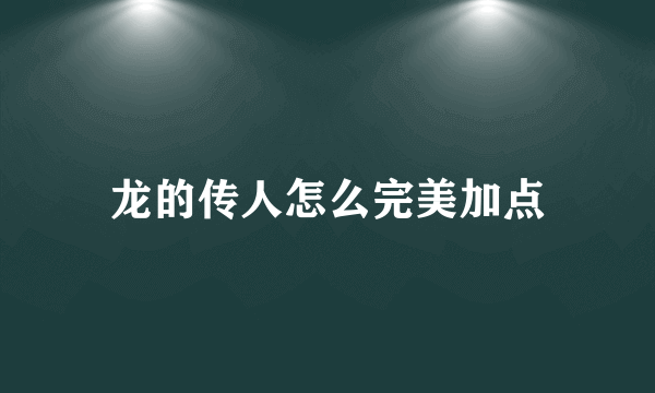 龙的传人怎么完美加点