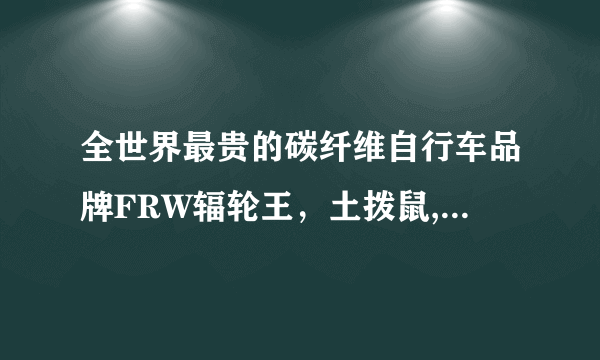 全世界最贵的碳纤维自行车品牌FRW辐轮王，土拨鼠,Tyrell泰勒等选择哪个自行车好？