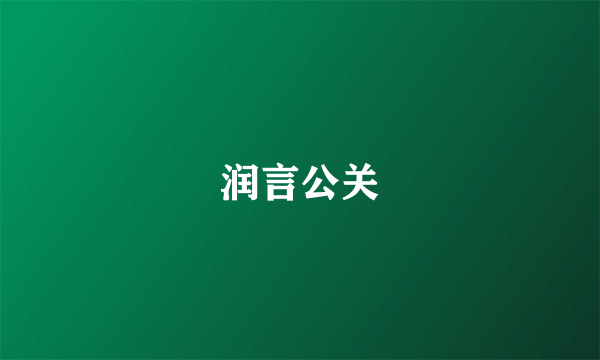 润言公关