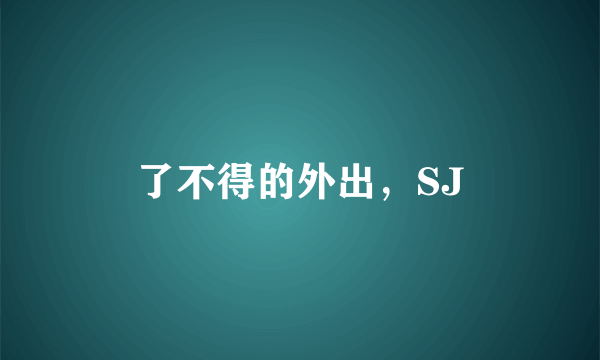 了不得的外出，SJ