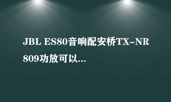 JBL ES80音响配安桥TX-NR809功放可以吗？或者其它安桥的型号。谢谢了。