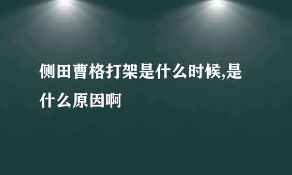 侧田曹格打架是什么时候,是什么原因啊