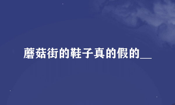 蘑菇街的鞋子真的假的__