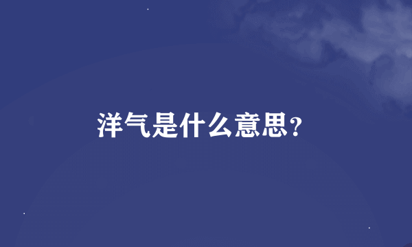 洋气是什么意思？