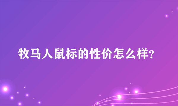 牧马人鼠标的性价怎么样？