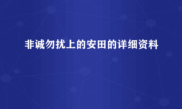 非诚勿扰上的安田的详细资料