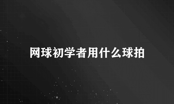 网球初学者用什么球拍