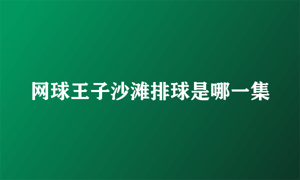 网球王子沙滩排球是哪一集