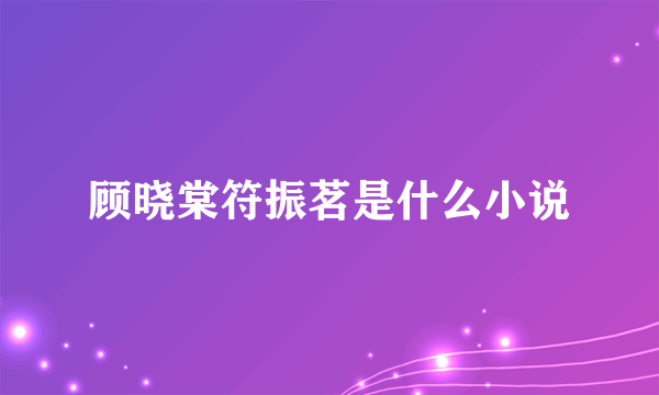 顾晓棠符振茗是什么小说