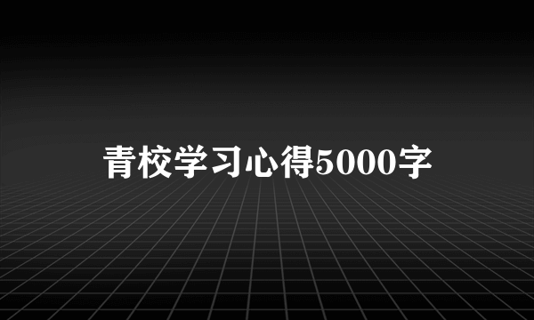 青校学习心得5000字