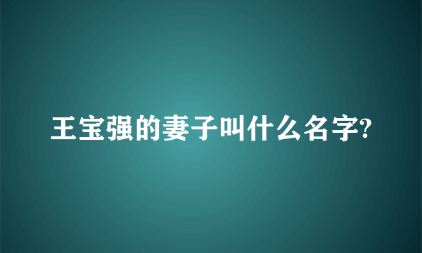 王宝强的妻子叫什么名字?