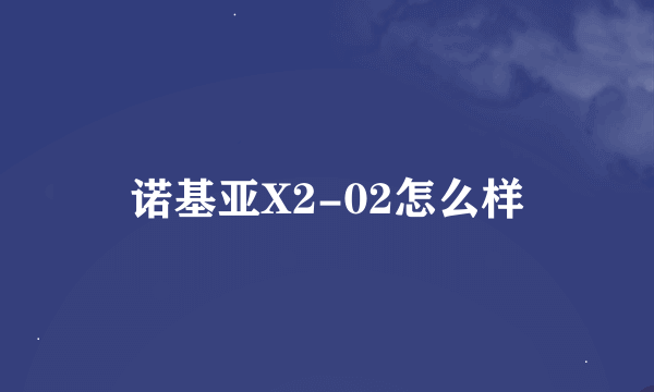 诺基亚X2-02怎么样