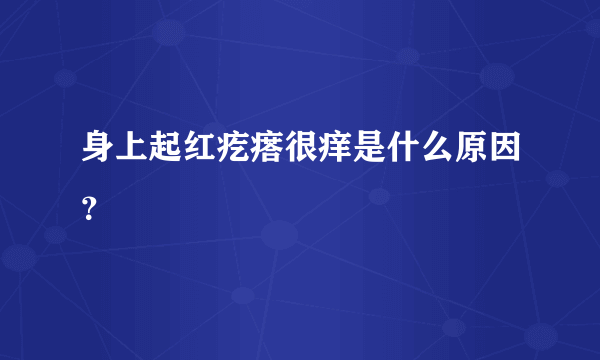 身上起红疙瘩很痒是什么原因？