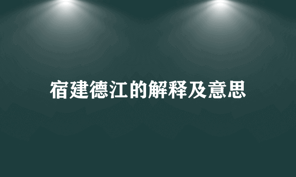 宿建德江的解释及意思