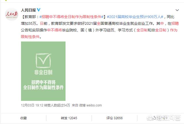 教育部规定招聘中不得将全日制作为限制性条件，这是为何？