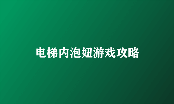 电梯内泡妞游戏攻略