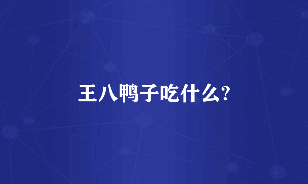 王八鸭子吃什么?