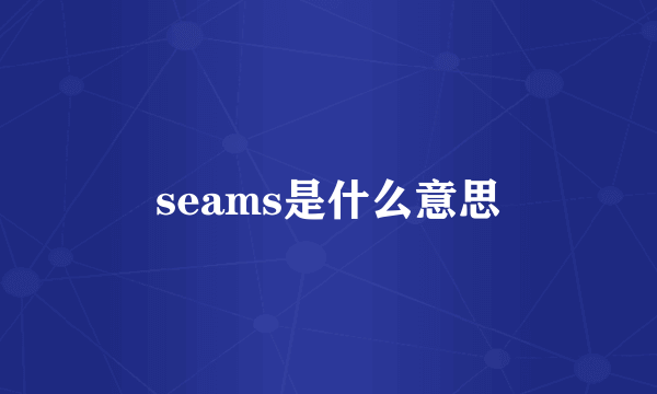 seams是什么意思