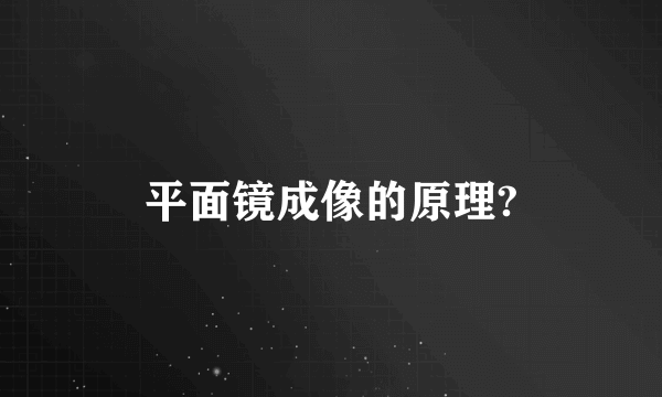 平面镜成像的原理?