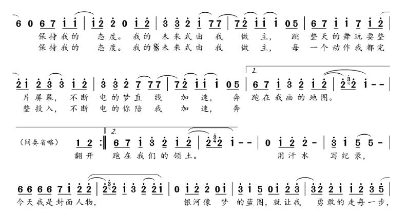 《我的未来式》的歌词