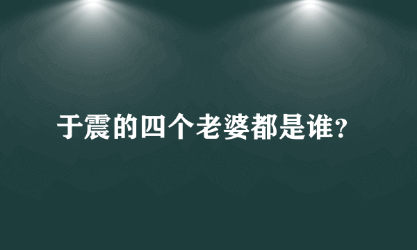 于震的四个老婆都是谁？