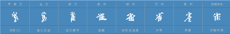 “雀”多音字有什么组词?