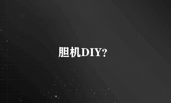 胆机DIY？