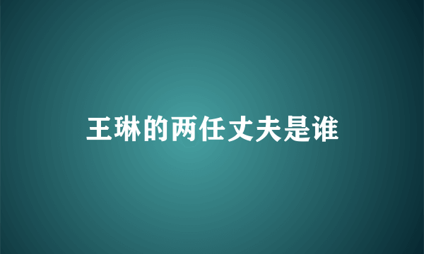 王琳的两任丈夫是谁