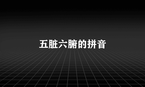 五脏六腑的拼音